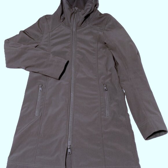 LULULEMON ATHLETICA Jacket Women Stretch Hooded Waterproof 2 Way Zipper SZ 4 - Picture 1 of 15